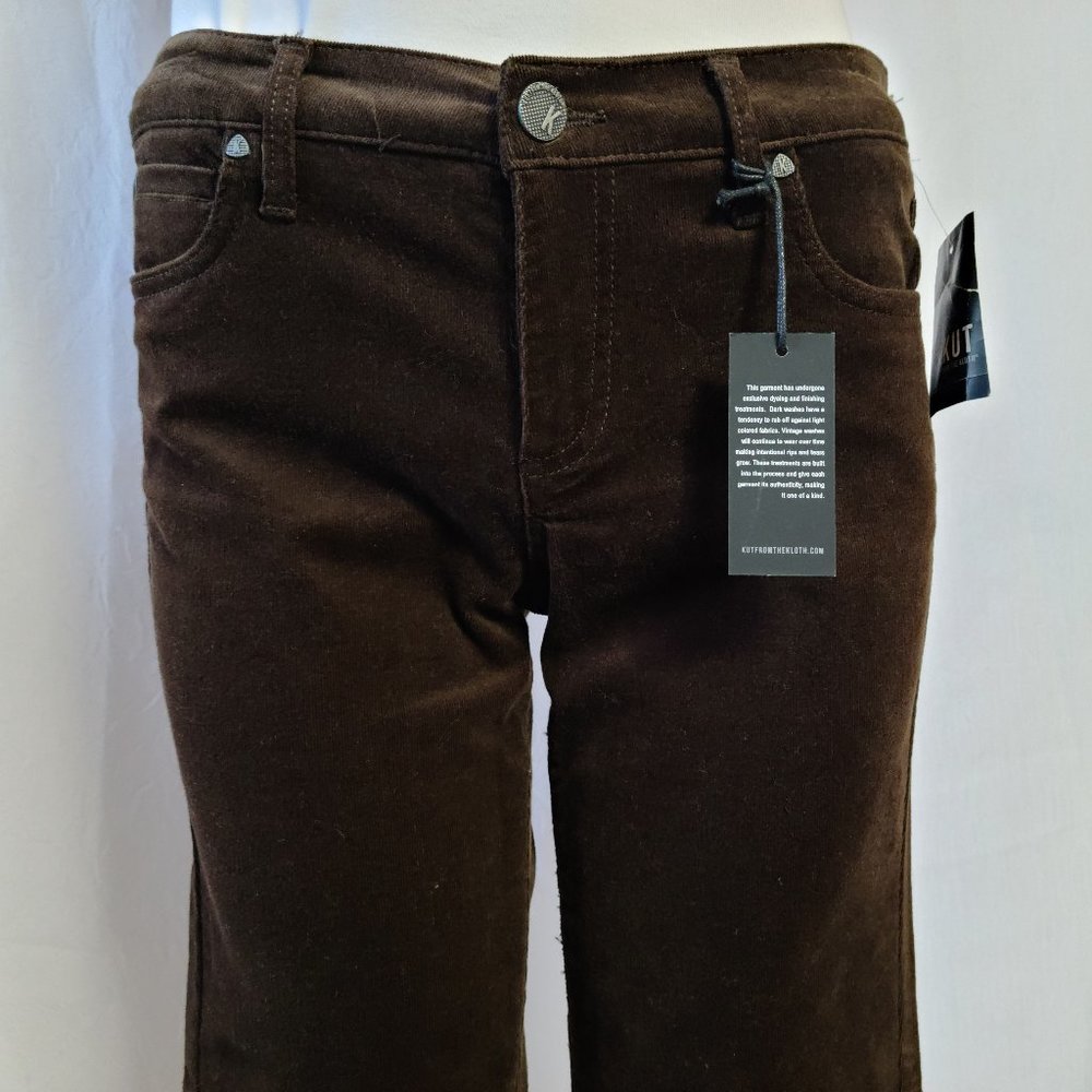 KUT From the Kloth Brown High Rise Diana Fab Ab Skinny Corduroy Jeans Size 6